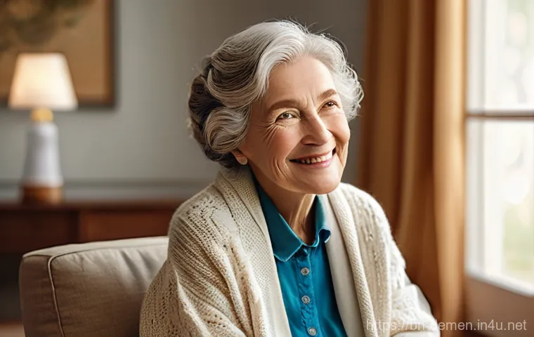 치매관리사와 치매 환자 가정 방문 사례 - **Prompt 1: Comfort and Connection in a Familiar Home Environment**
    A serene indoor scene featur...